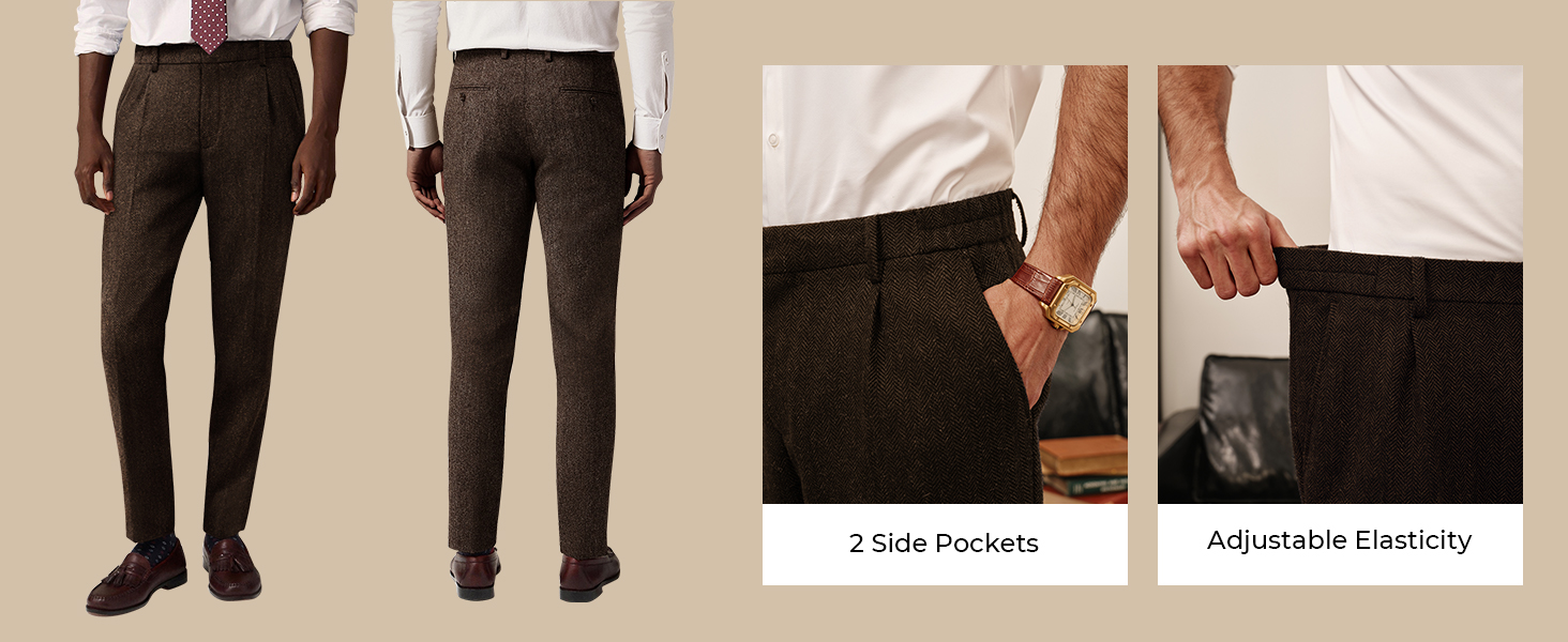 men tuxedo set- pants details