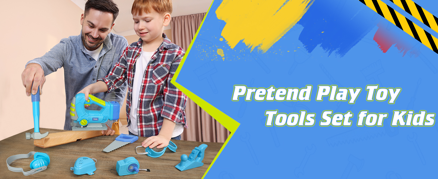 Kids Tool Set for Boys Toddler Tool Set with Toy Chainsaw, Electric Toy Drill