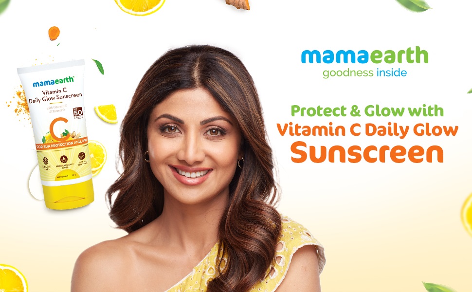 Mamaearth Daily Glow Sunscreen SPF 50 PA+++, No White Cast with Vitamin