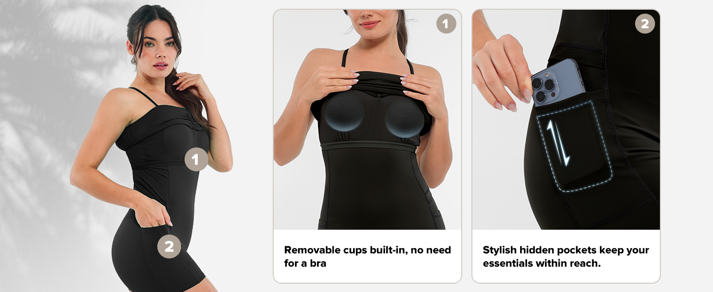 dress with built in bra