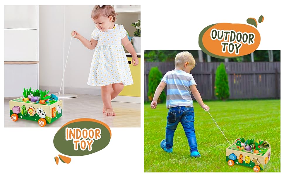 MutoToy ® Wooden Baby Toys for 1 2 3 Year Old, 6 in 1 Montessori Toys