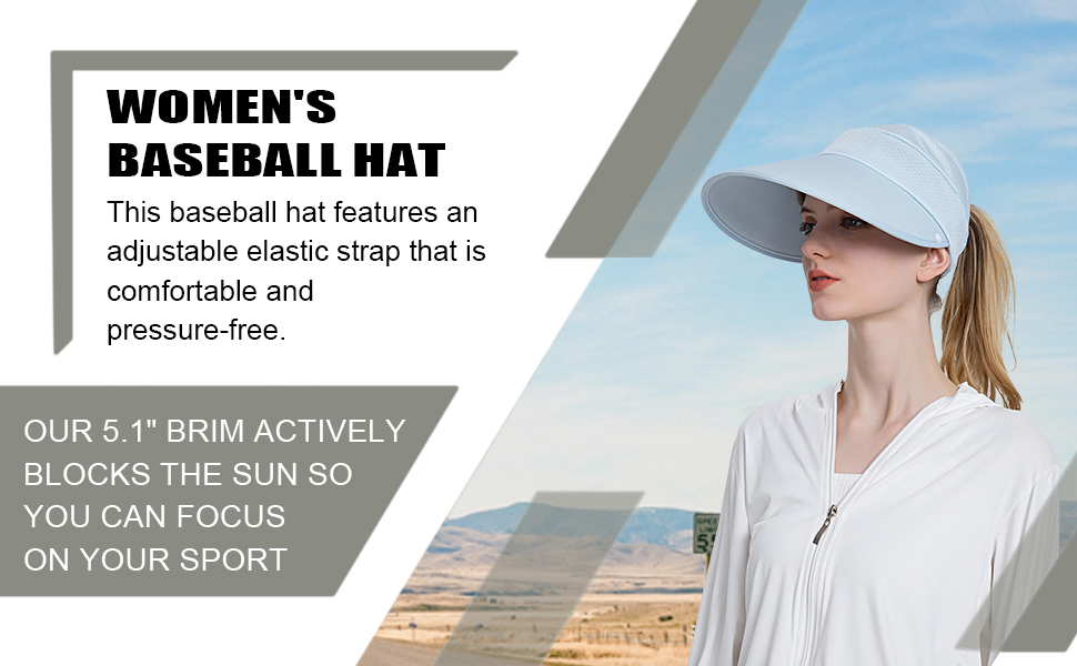 Muryobao Womens Baseball Sun Hat Outdoor Wide Brim UV