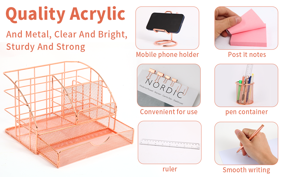 Desk Organizers and Accessories Office Supplies 14PS Set