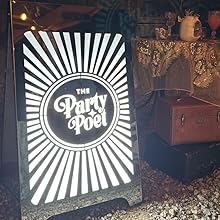 &#34;THE PARTY POET&#34; Lighted A-Frame Sign