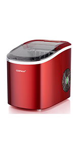 COSTWAY Macchina Del Ghiaccio 15kg/24h, Fabbricatore Di Ghiaccio Con Funziona Autopulizia E Touch, Schermo A LED, Ideale Per Casa Ristorante E Bar (Bianco) 19 Macchina del Ghiaccio