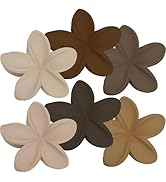 Upgraded Hawaiian Plumeria Floral Claw Clip, Keepzi 6pcs Large Summer Flower Hair Clips, Cute Flo...