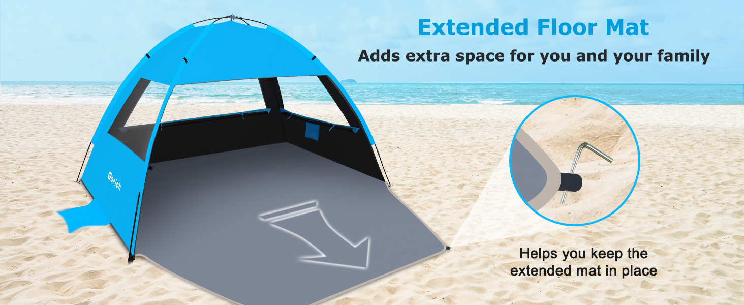 half 6 person beach tent
