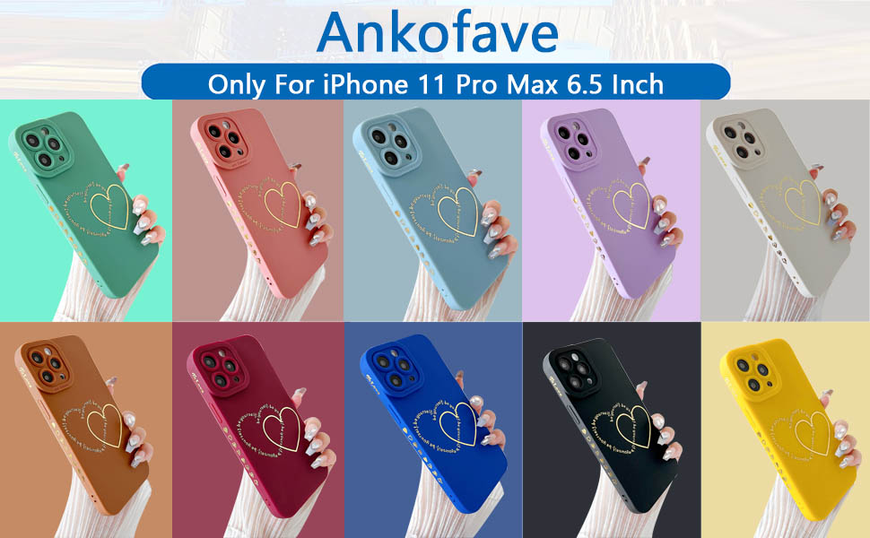 ankofave for iPhone 11 Pro Max Case for Women Girls Cute