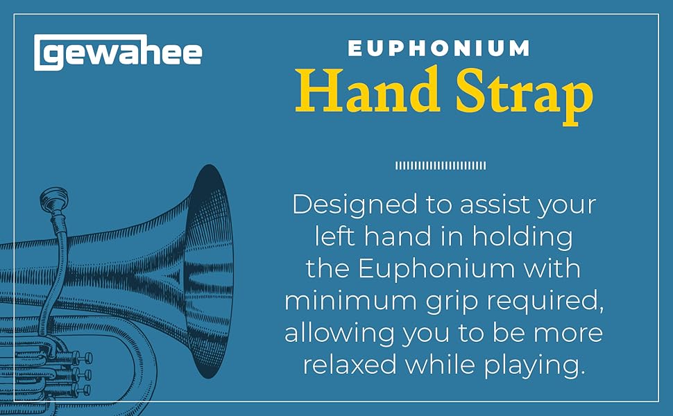 GEWAHEE Euphonium Hand Strap Fits Euphonium, Baritone and
