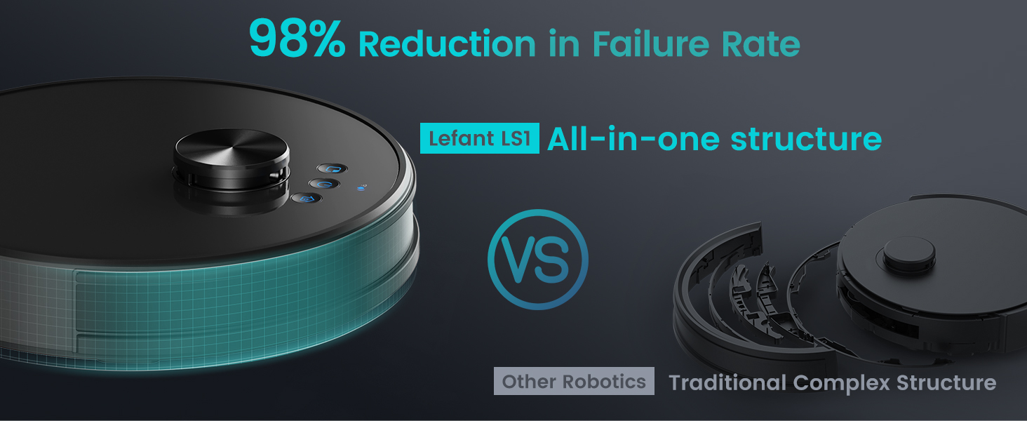 Lefant LS1 Lidar Robot Vacuums, Precise Mapping, 3200Pa Suction, 150