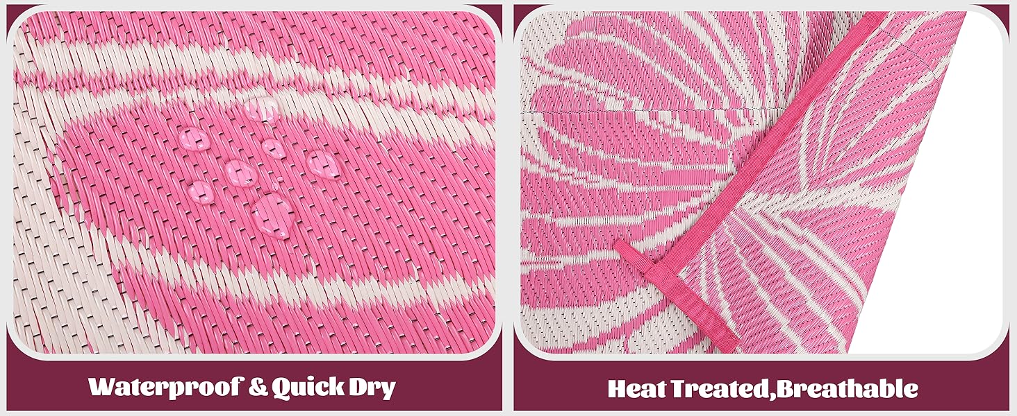 pink outdoor rug 