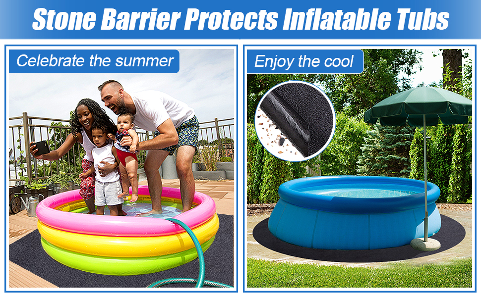 Beeplove 74" X 72" Hot Tub Mat Large Inflatable Hot Tubs Floor Pad for 71" Dia