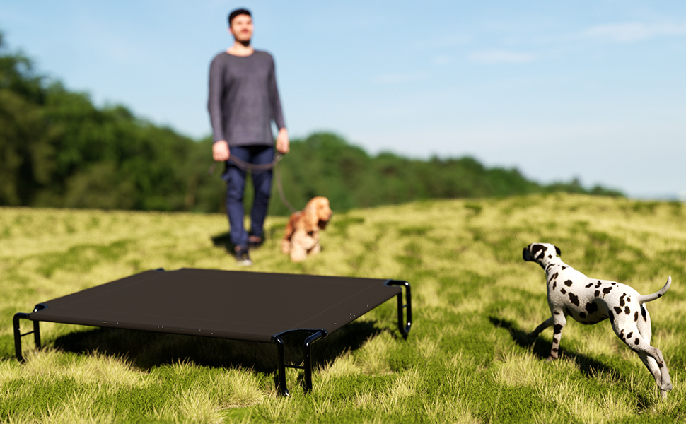 FAYDUDU Cooling Elevated Dog Bed Portable Raised Pet Cot with Washable