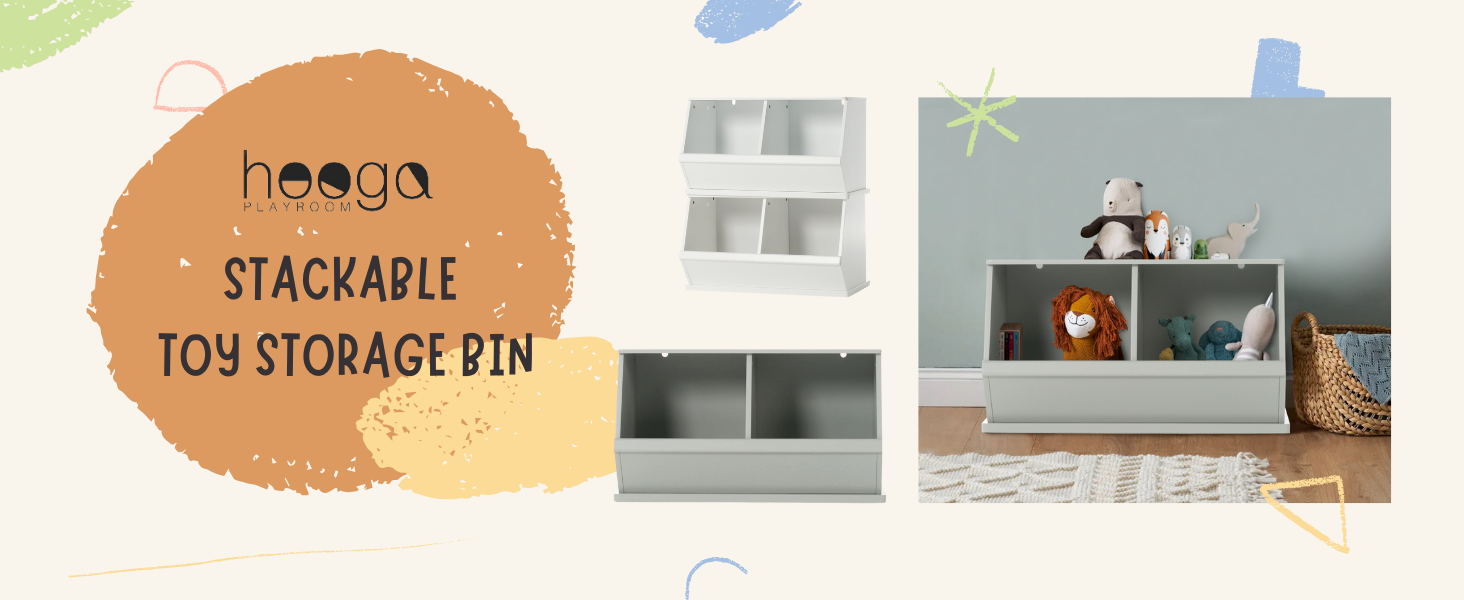 Hooga Stackable Toy Storage Bin