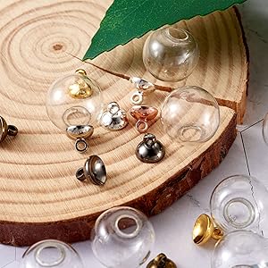 Amazon.co.jp: Beadthoven ガラスドーム キャップ付き