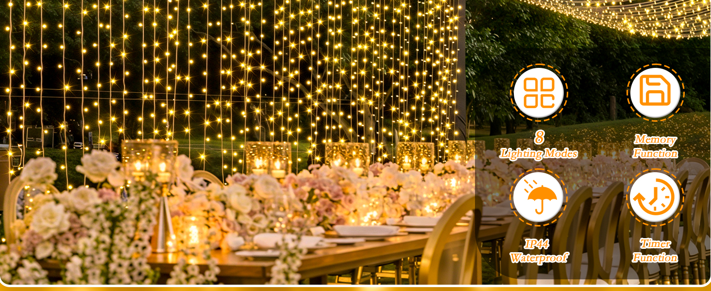 curtain string lights