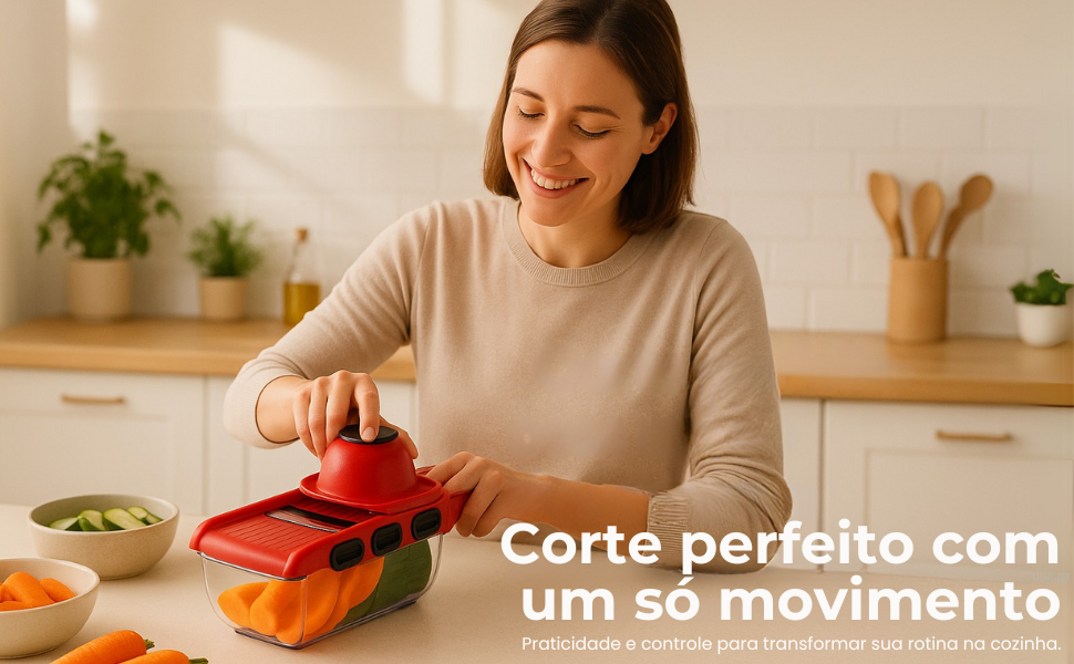 corte fácil, preparo organizado, rotina prática, alívio ao cozinhar, conforto e precisão