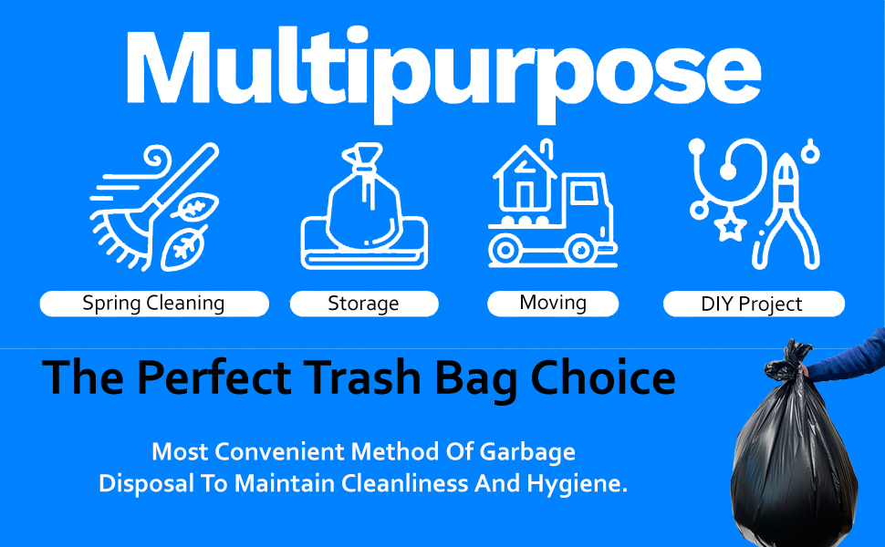 black carbage bags waste dustbin bags & covers SPN-RECPP