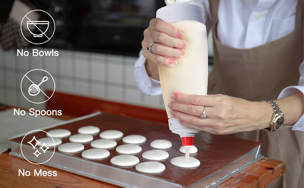Pancake Batter Dispenser and Mixer with BlenderBall Wire