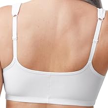 Amoena Womens Fleur Wire-Free Front Closure Cotton Pocketed Mastectomy Bra