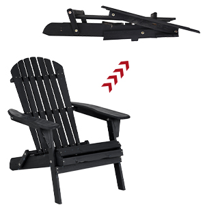 Adirondack chaises résistantes aux intempéries, Chaises de patio 5 Steps Easy Installation, Like Real Wood