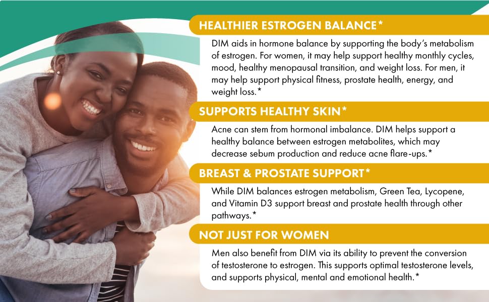 Healthier estrogen balance, reduces hormonal acne, breast & prostate support, for men and women