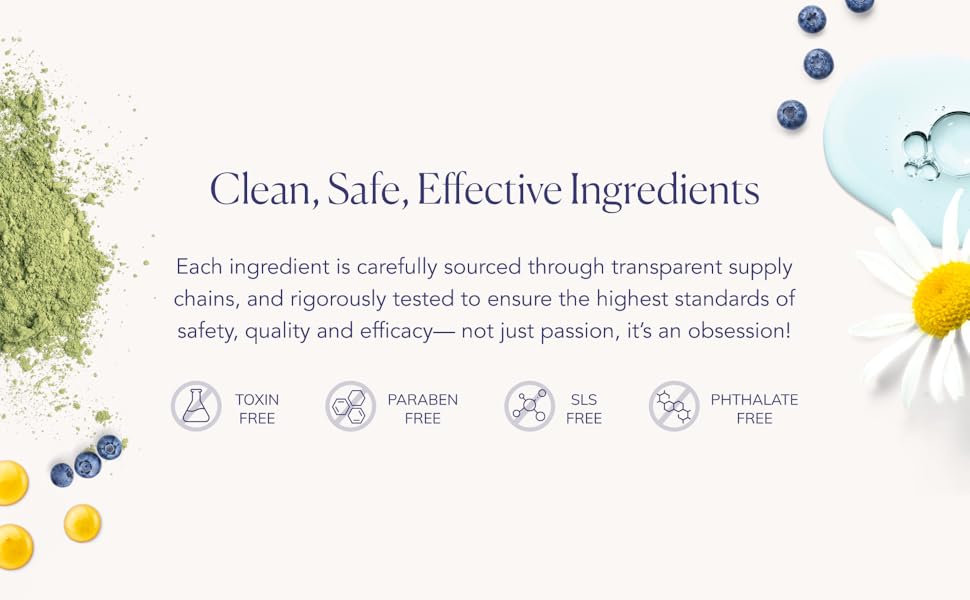 Clean, safe, effective ingredients