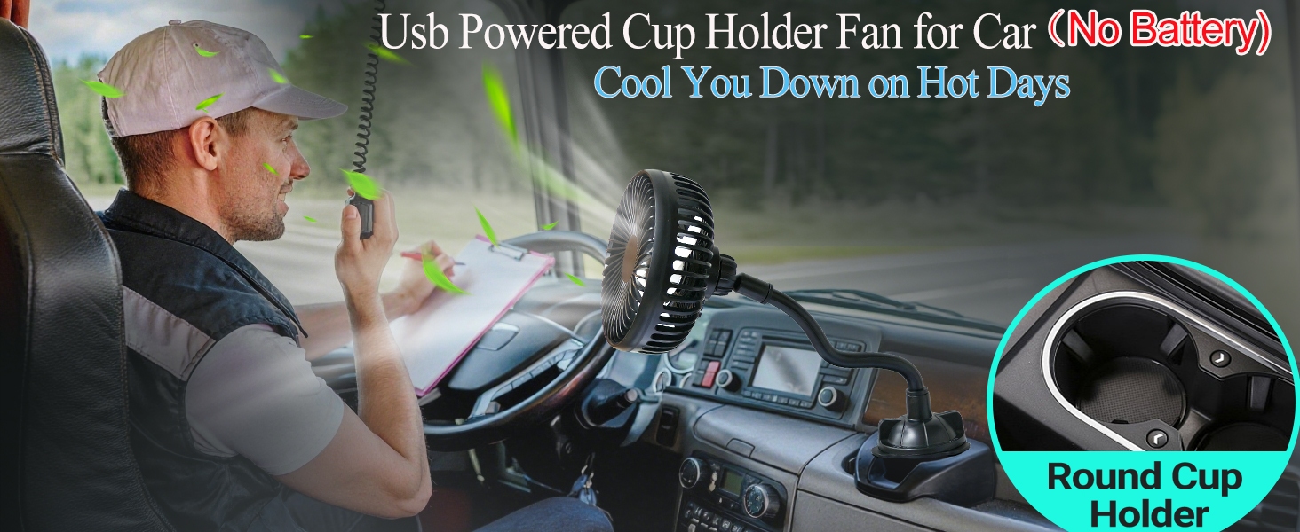 car cup holder fan