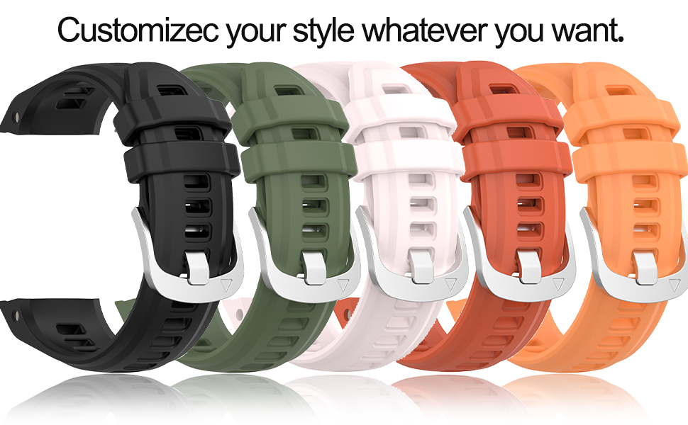 VINIUSIKI Instinct 2S Bands 20mm Width Soft Silicone Watch