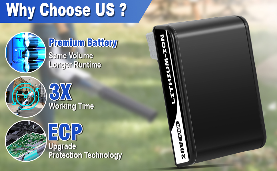 CaliHutt 【Upgrade】 5.0Ah Replacement Battery for Hoover
