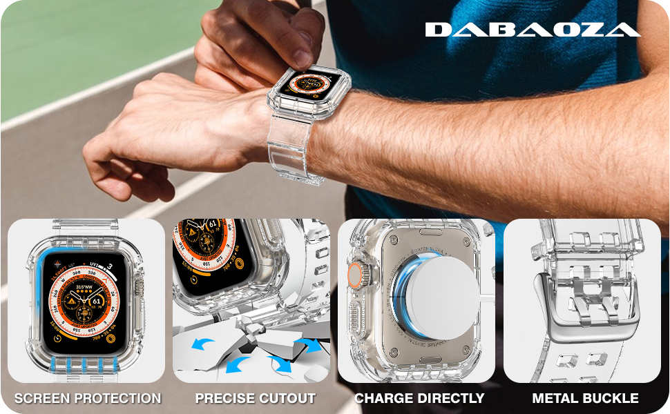 clear apple watch band 49mm
