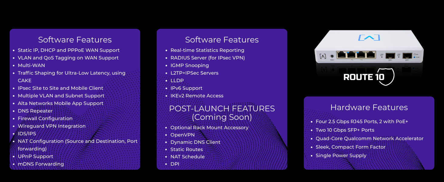 Route10 10 gig router specs