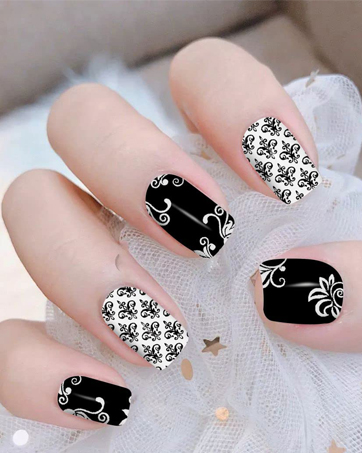 black nail sticker