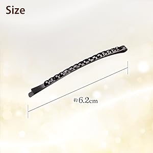 Amazon | [Herbeluemily] 黒ピン ヘアピン ラインストーン 4本