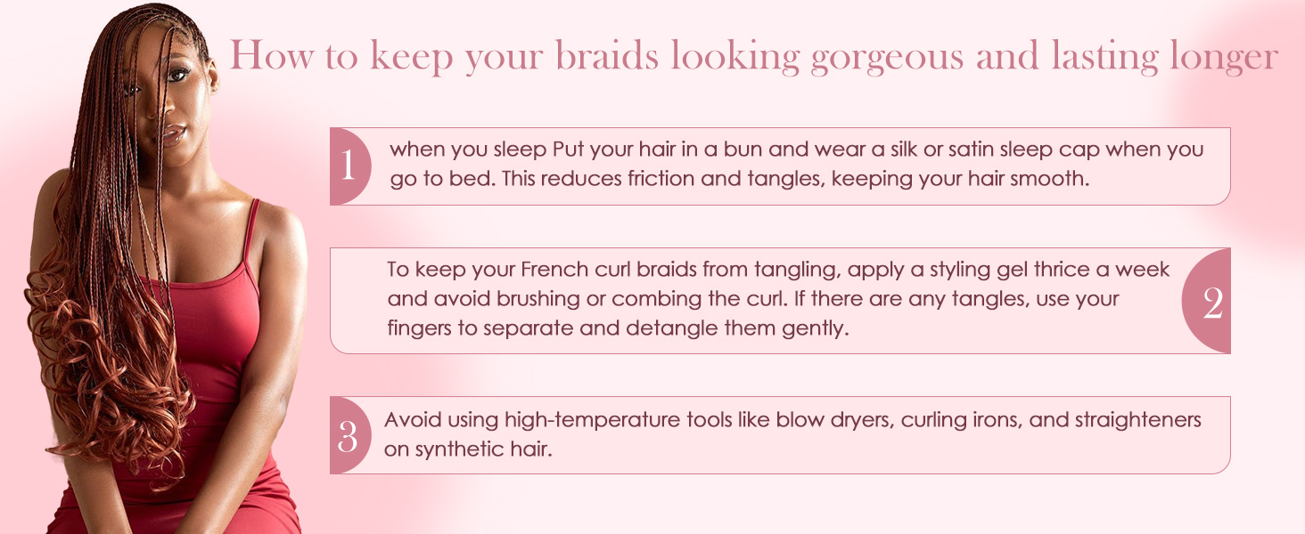 french curly braiding hair
