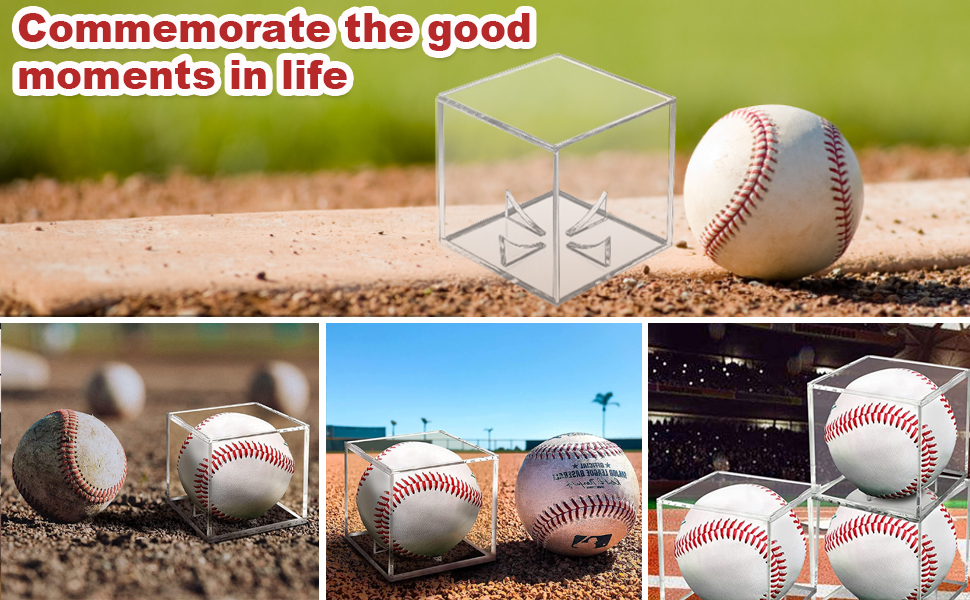 Baseball Display Case Acrylic Cube