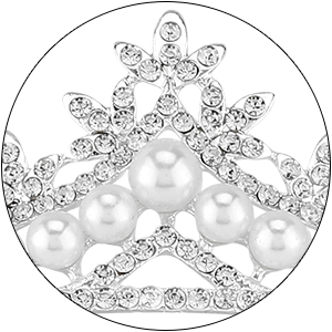 Leaf Rhinestone Pearl