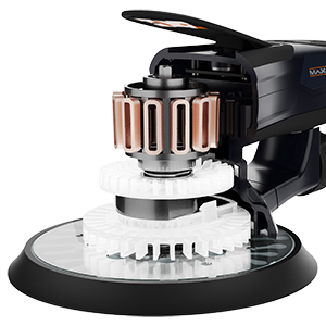 Polisseur De Voiture Ponceuse Orbitale Excentrique 150mm 350W Aléatoire Sans Balais MAXXT 3 A 2.5mm Multifonction à Vitesse Variable Avec 10 Feuilles De Papier Abrasif Pour Le Travail Du Bois, Le Pon 13 R7303