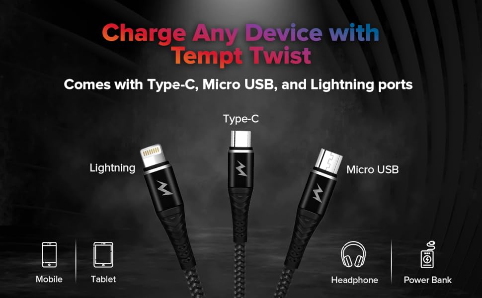 type c cable, micro usb cable, lightning cables, fast charging cables, braided cables