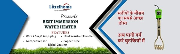 AUTOCUT & Waterproof Immersion Water Heater with Copper Tube