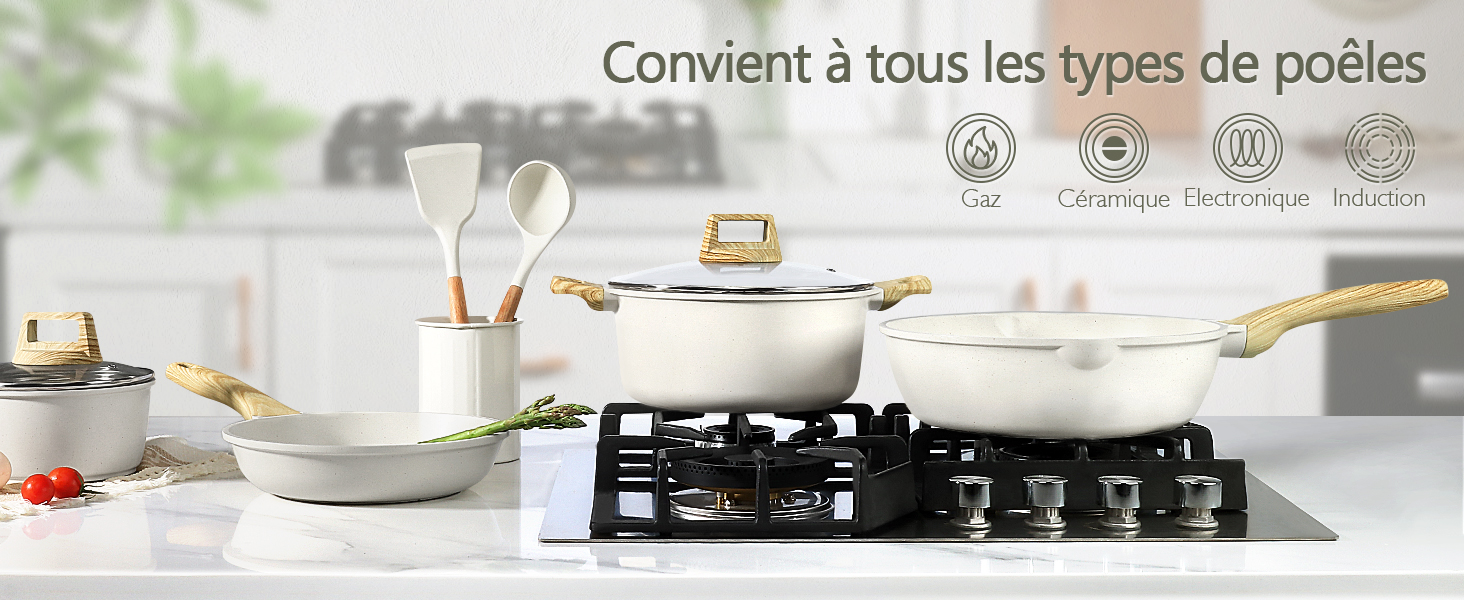 GiPP Lot de 14 casseroles et poêles en granit anti-adhésif pour cuisinières électriques et induction, parfait pour chefs F0bcd9e4 2503 43e7 Bf1b B41052fab4bd. CR0,0,1464,600 PT0 SX1464 V1