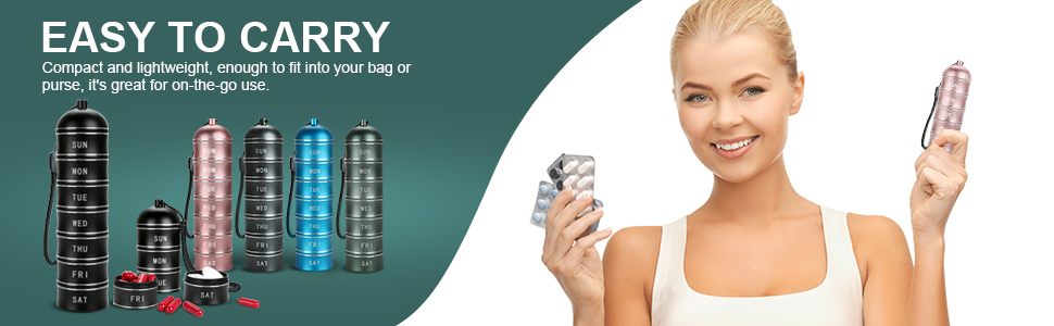 Aluminum pill box is easy to carry on the go