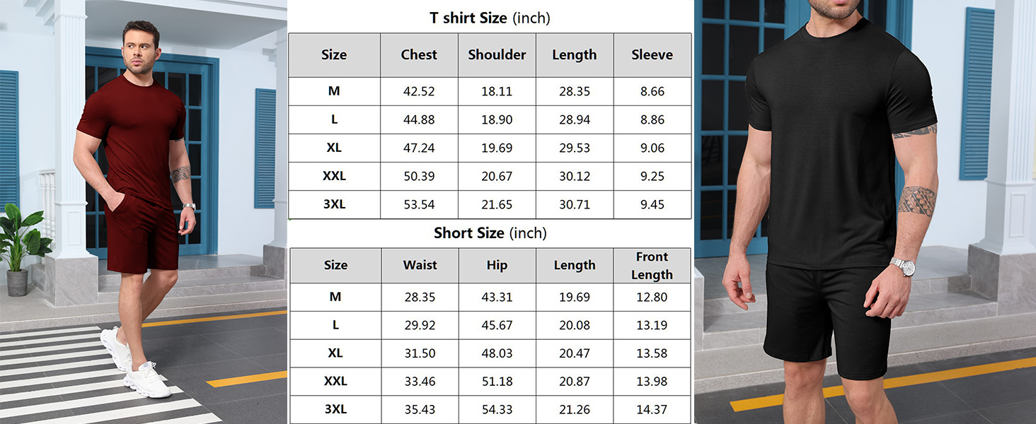 mens short sets 2 piece outfits