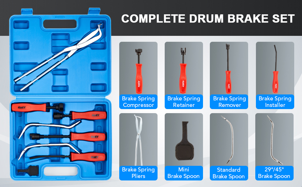 OMT 32pc Dual Brake Tools, 2 in 1 Caliper Compression Tool