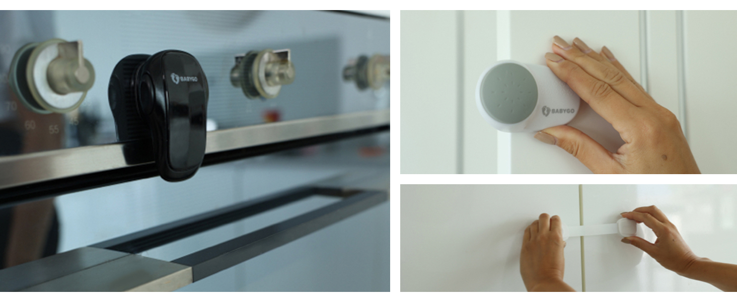 BABYGO® Premium Baby Proofing Kit for Home & Kitchen Child Safety Cupboard Locks