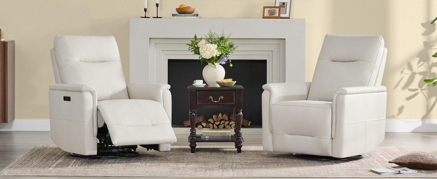 white recliner chairs