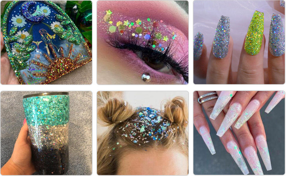 unicorn chrome nail powder