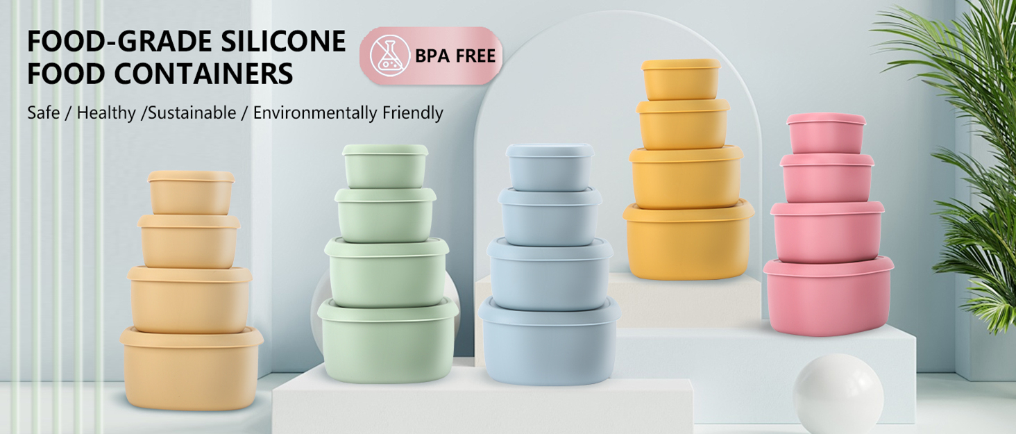 silicone food storage containers