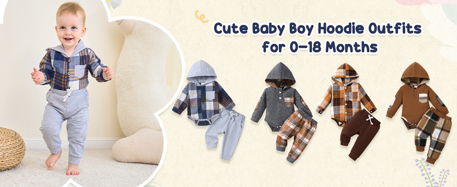 CUTE BABY BOY HOODIE OUTFITS