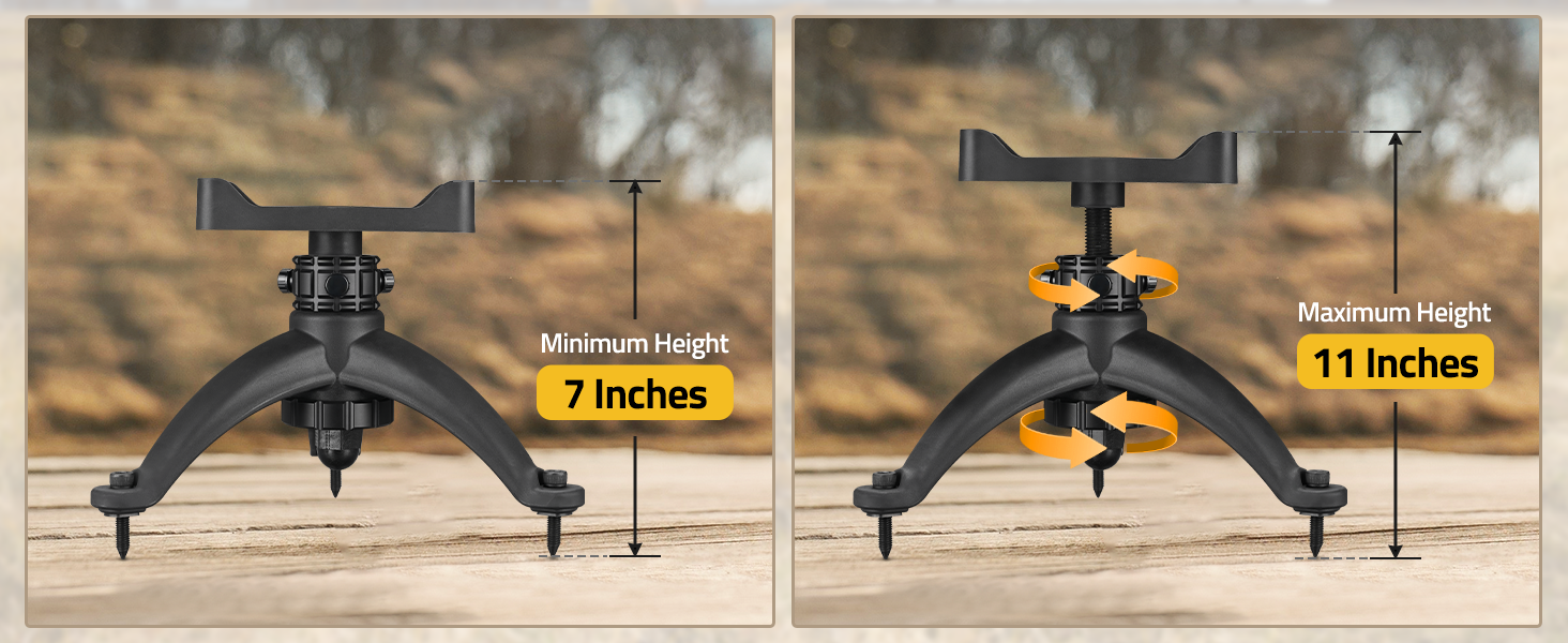 size - CVLIFE 7-11 Inches Shooting Rest Tripod with Rest Bag